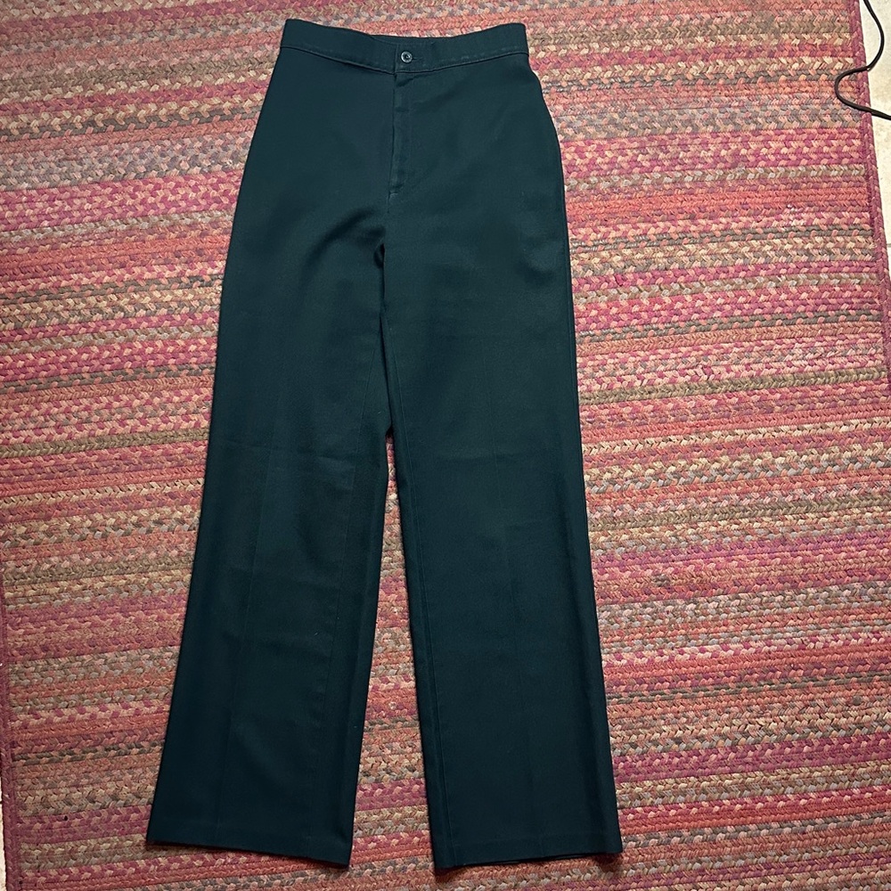70s VTG TEAL LEVIS STRAUSS TROUSER HOT PANTS WIDE LEG